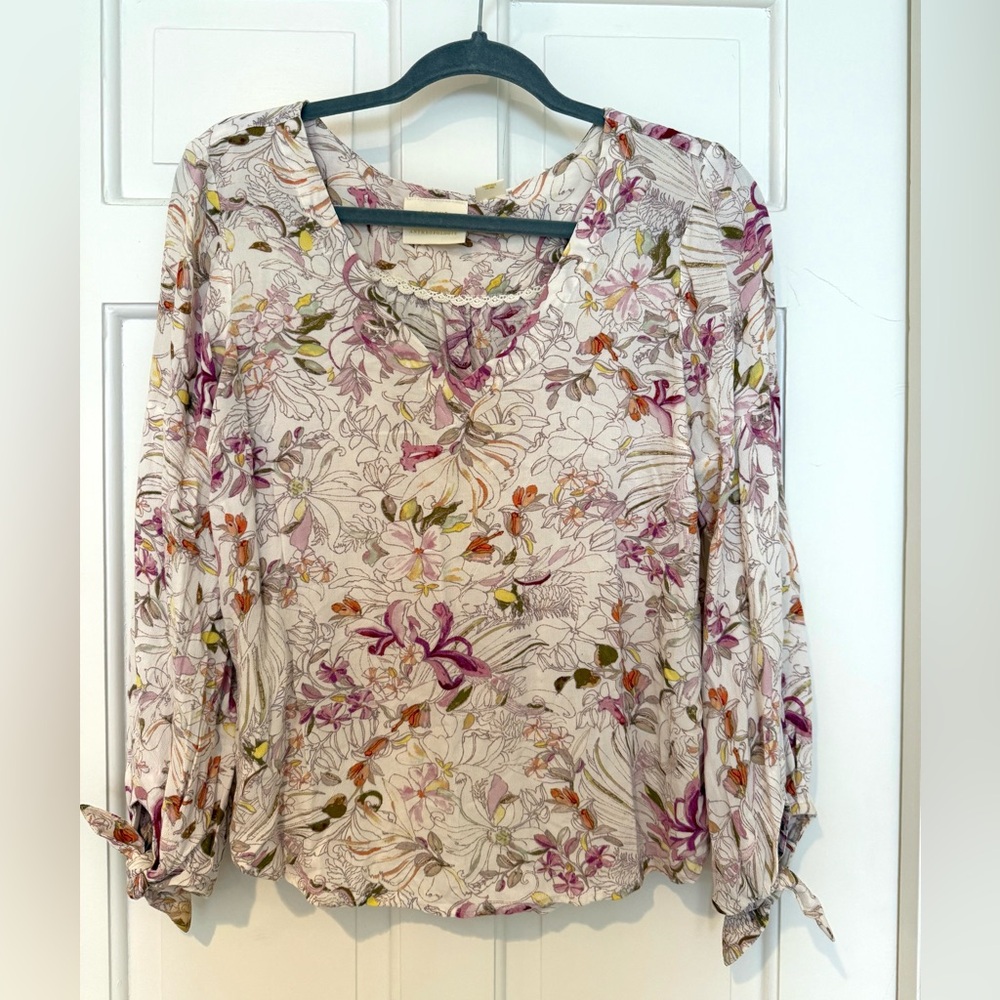 Anthropologie Maeve Floral Blouse